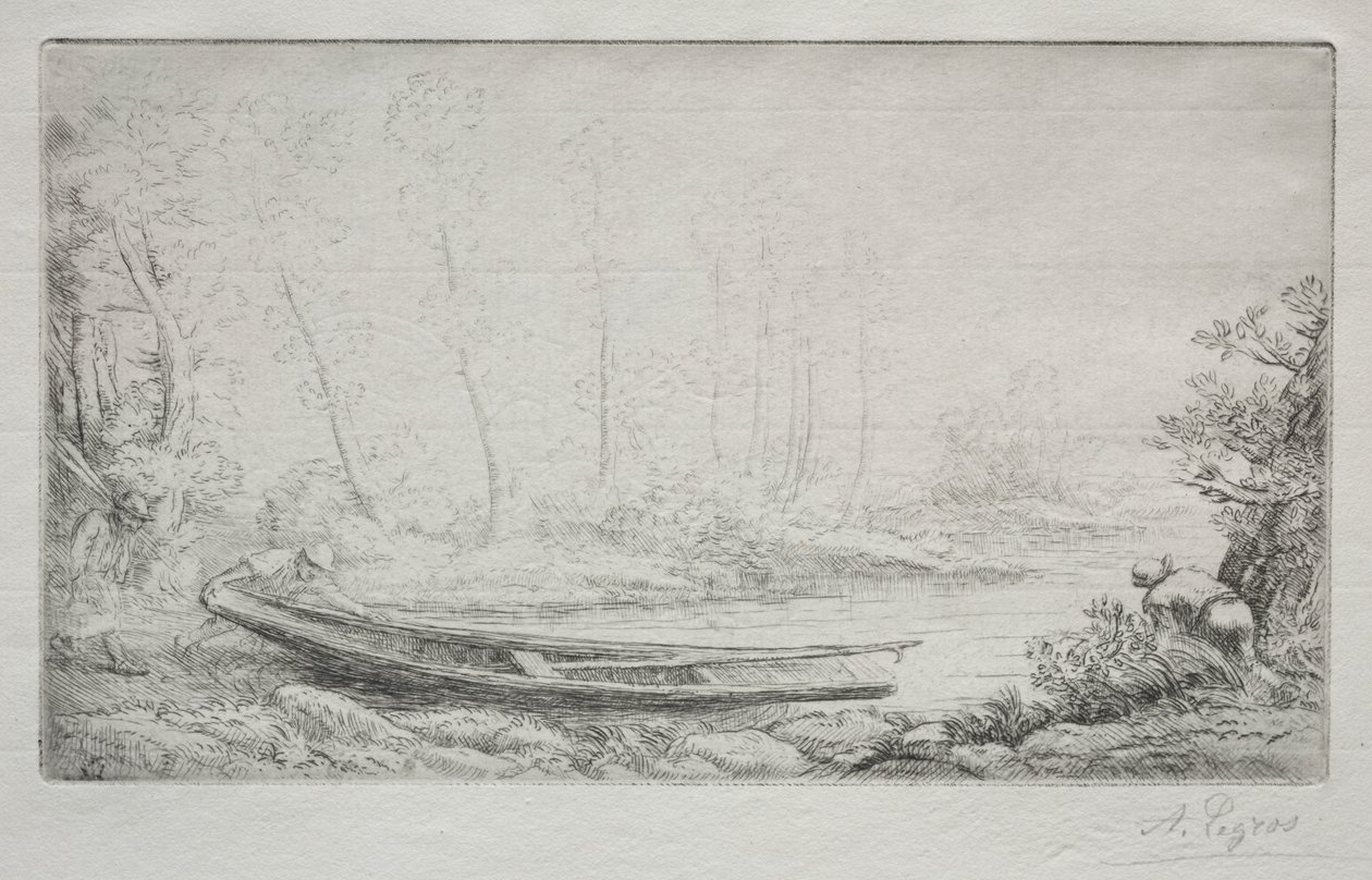 Le Départ pour la pêche, dans les brumes - Alphonse Legros