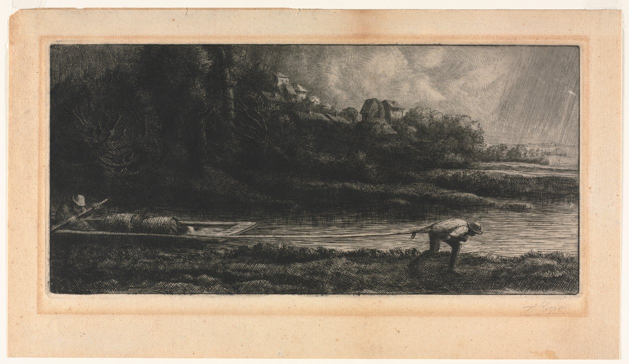 Le Paysage au Bateau - Alphonse Legros