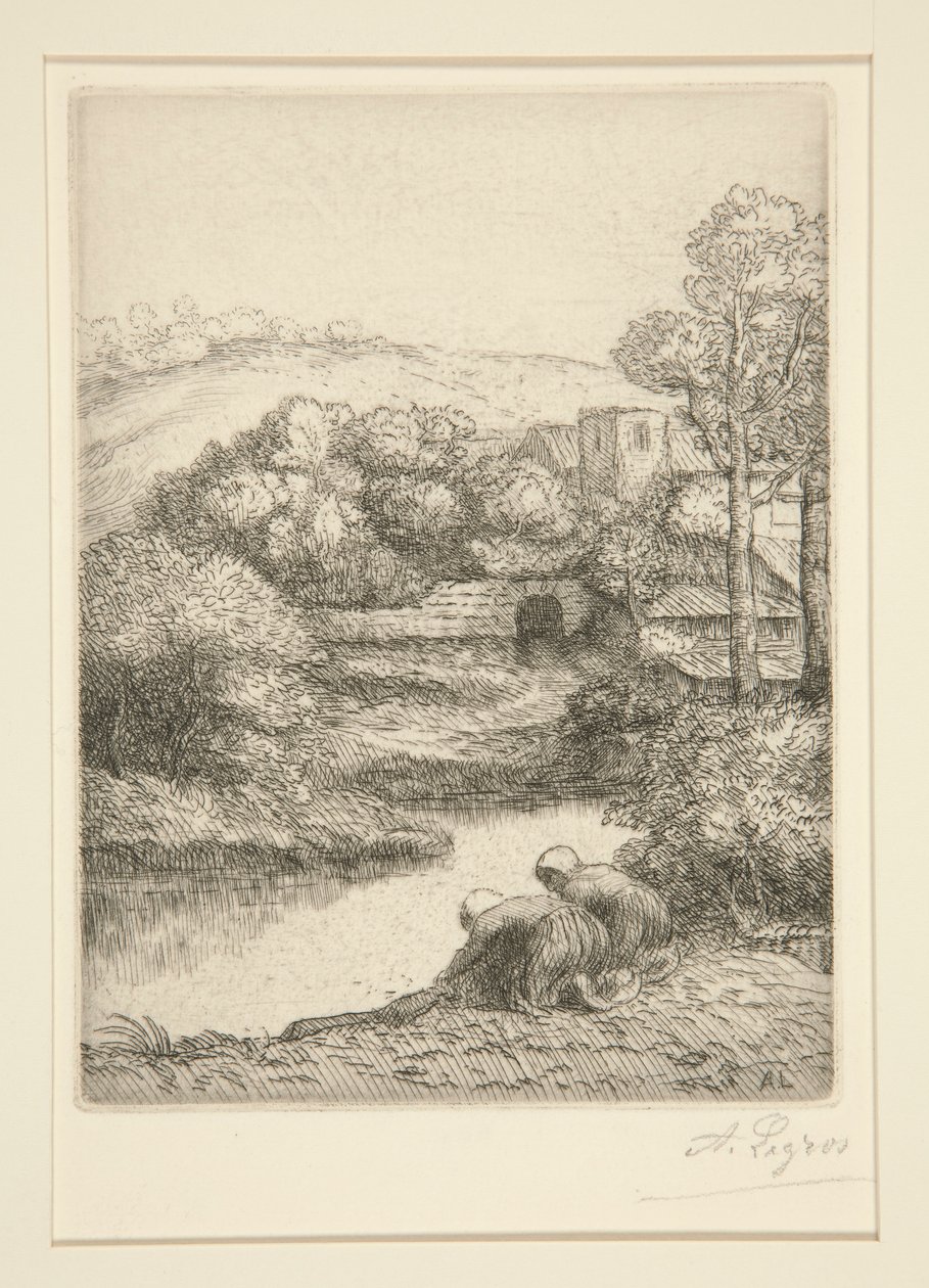 Le lavoir, ou Les laveuses - Alphonse Legros
