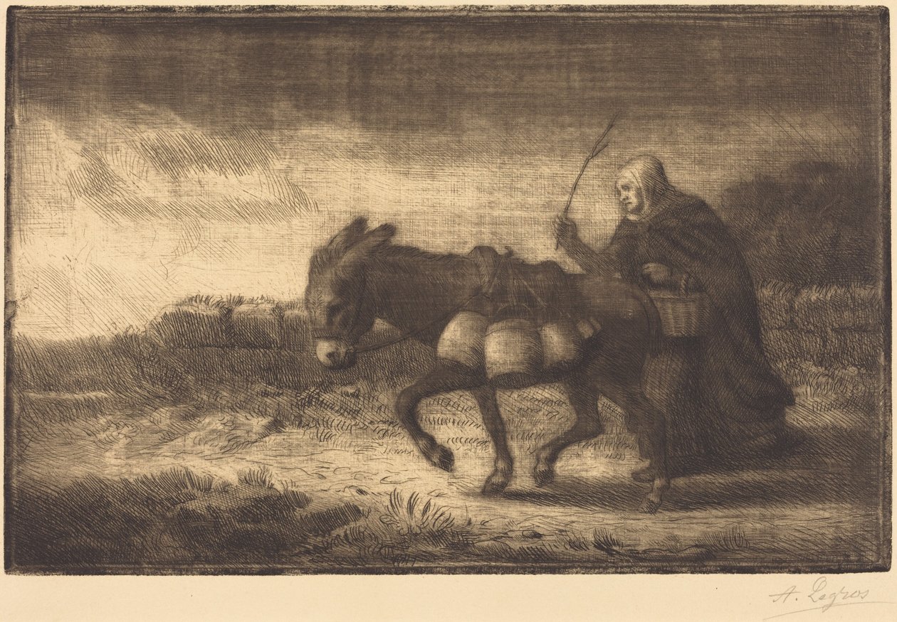 La laitière de Boulogne, 1re planche (Laitière à Boulogne) - Alphonse Legros