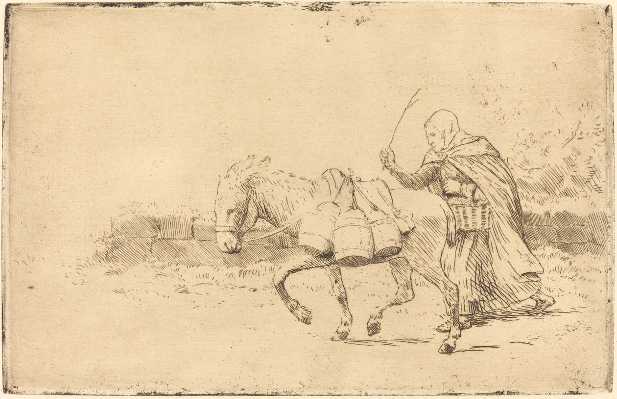 La laitière de Boulogne, 1ère planche - Alphonse Legros