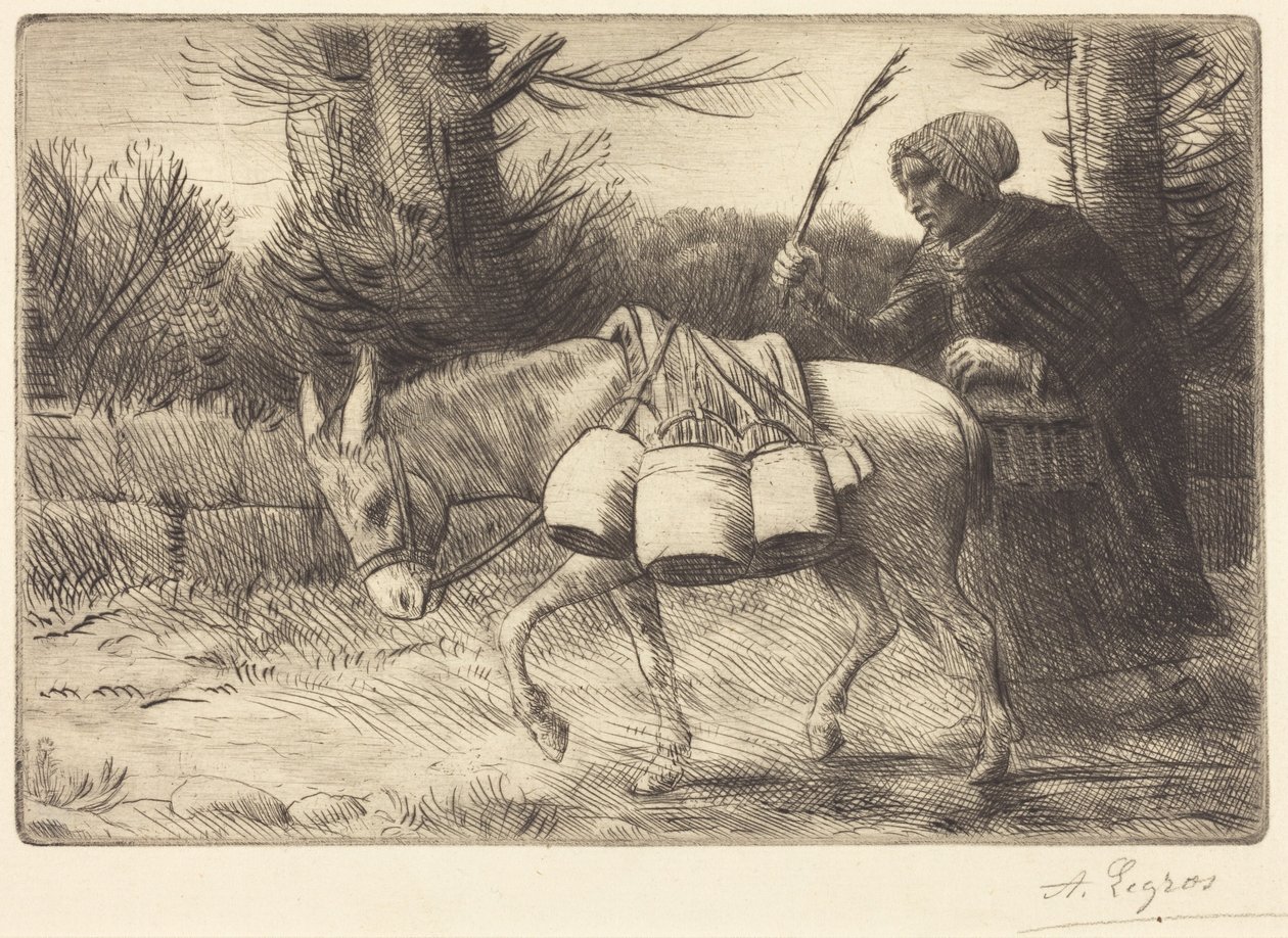 Laitière à Boulogne, 3e planche - Alphonse Legros