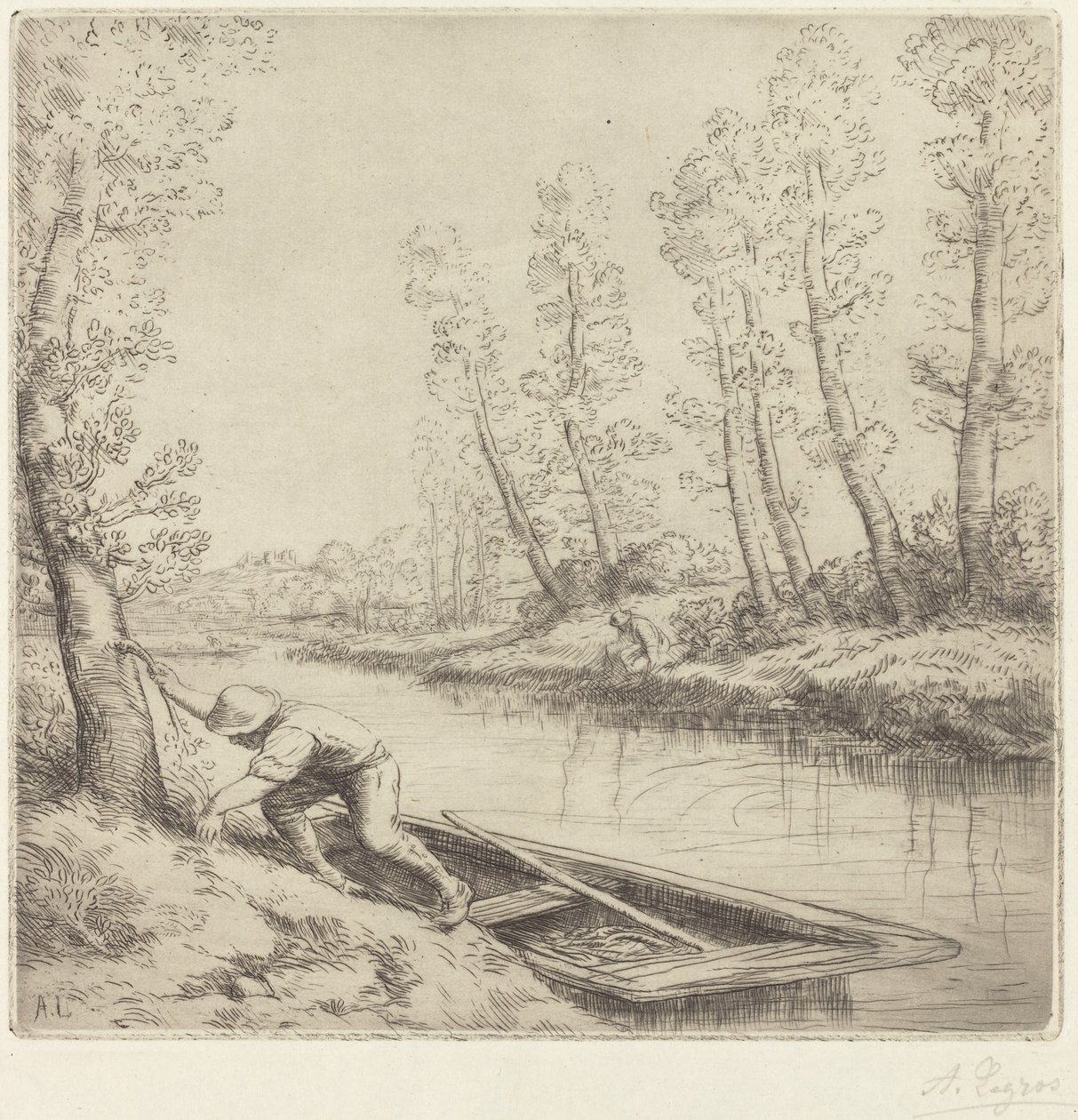 Matin le long de la rivière La matin sur la rivière - Alphonse Legros