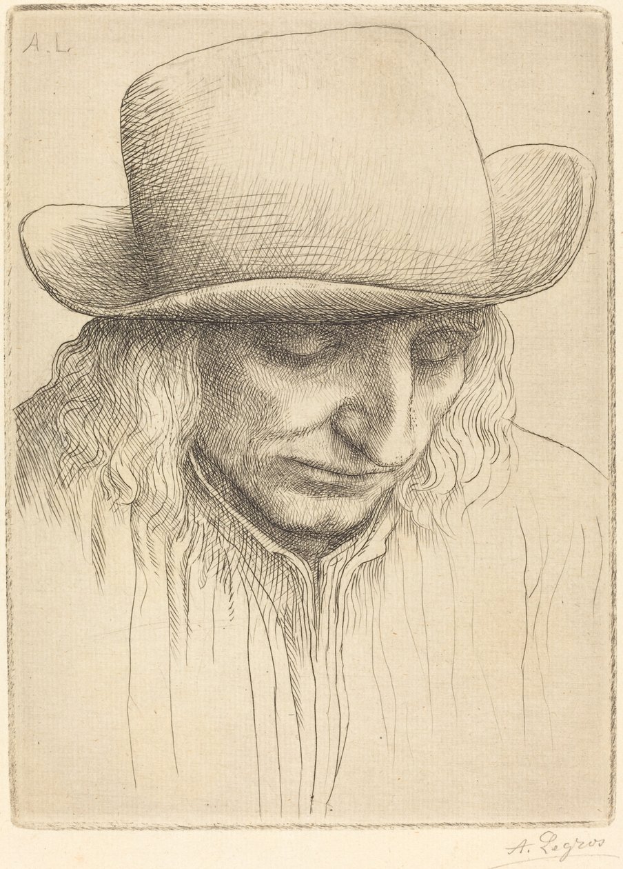 Paysan avec chapeau rond - Alphonse Legros