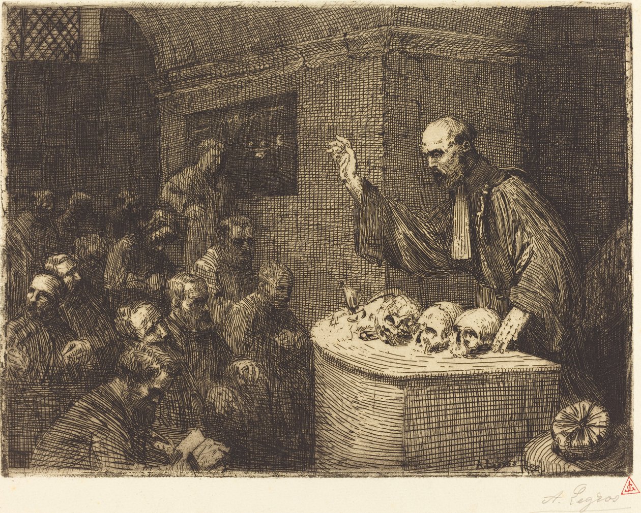 Le cours de phrénologie, 2ème planche - Alphonse Legros