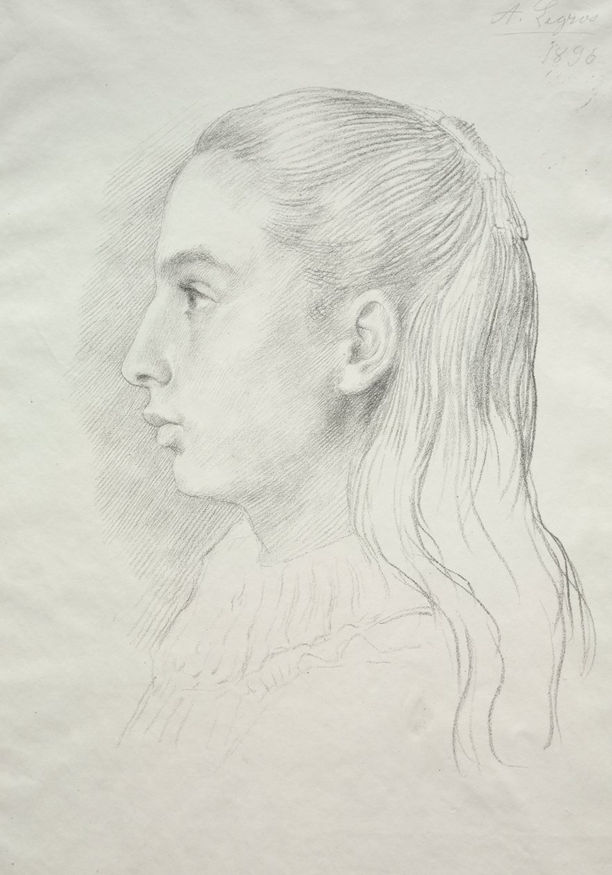 Portrait de Mlle. Nora E. Legros - Alphonse Legros