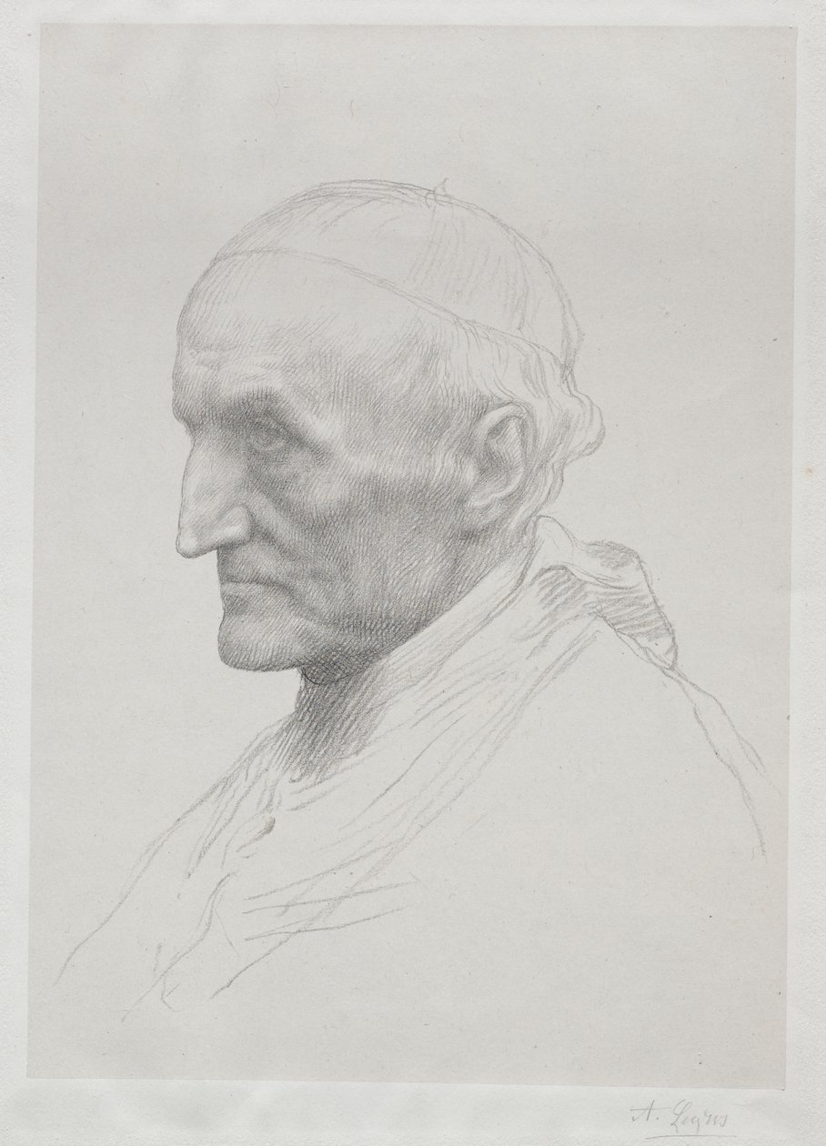Portrait du cardinal Manning (2ème planche) - Alphonse Legros