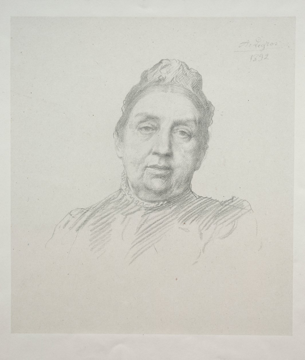 Portrait de Madame Kemp, vue de face (3e planche) - Alphonse Legros
