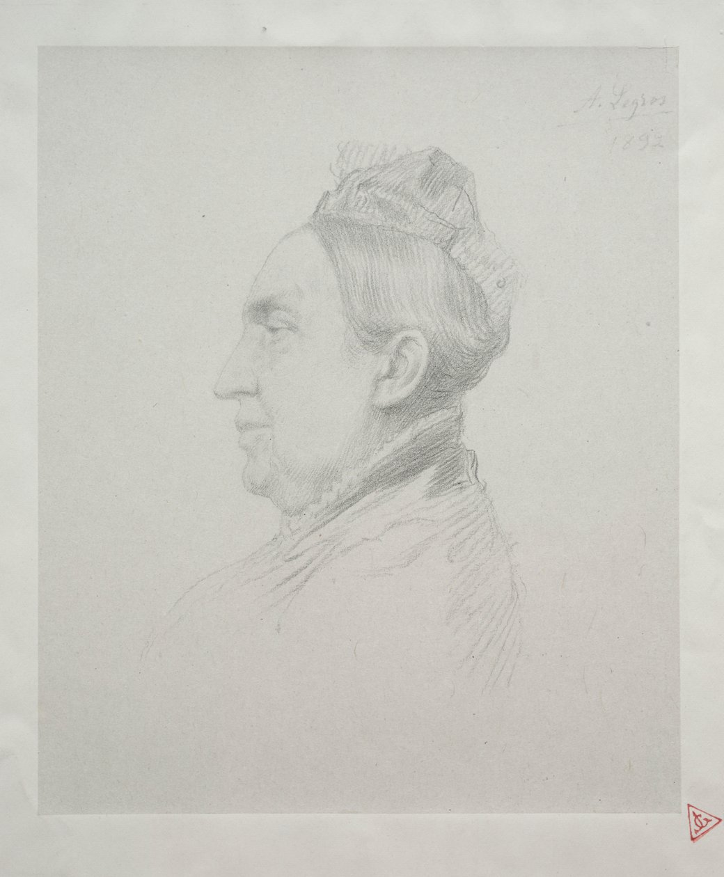 Portrait de Madame Kemp de Profil (2ème Planche) - Alphonse Legros