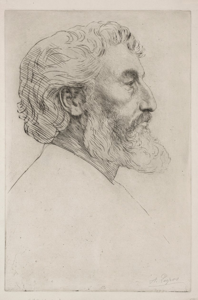 Portrait de Sir Frederick Leighton Première plaque - Alphonse Legros