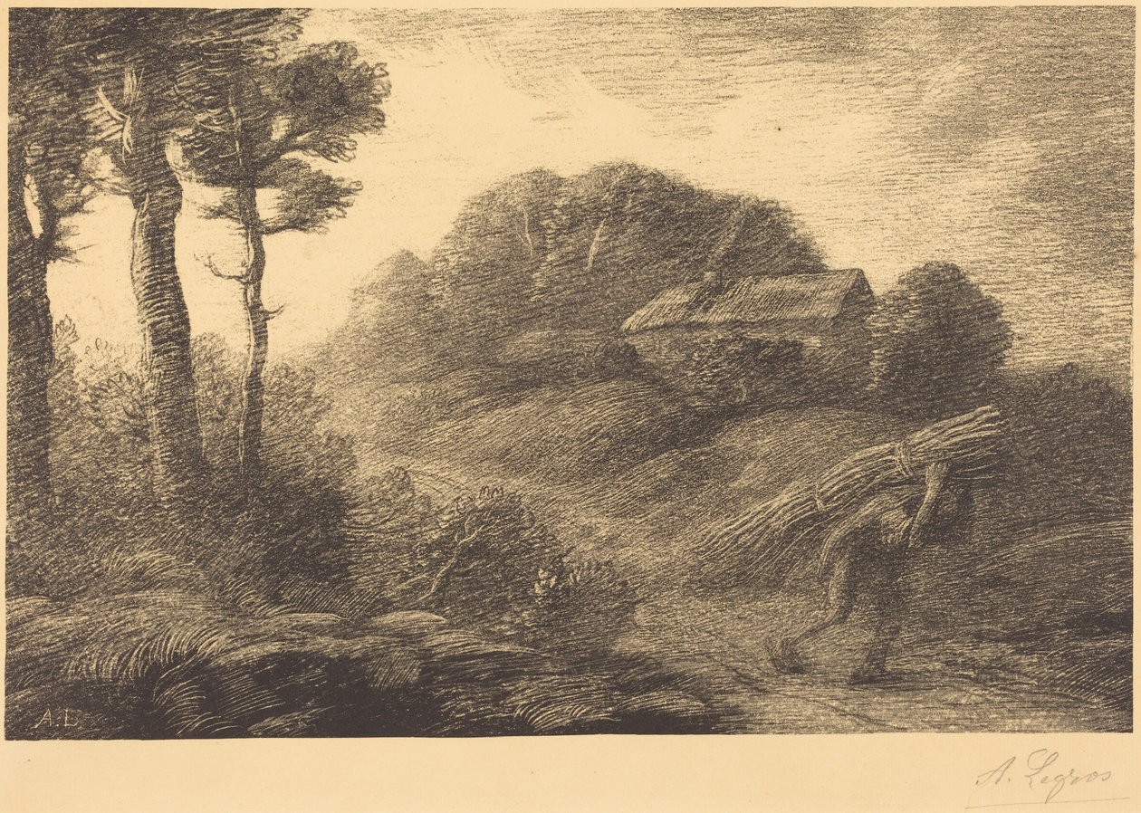 Return of the Fagot-gatherer, 2nd plate (Le retour du fagotier) - Alphonse Legros