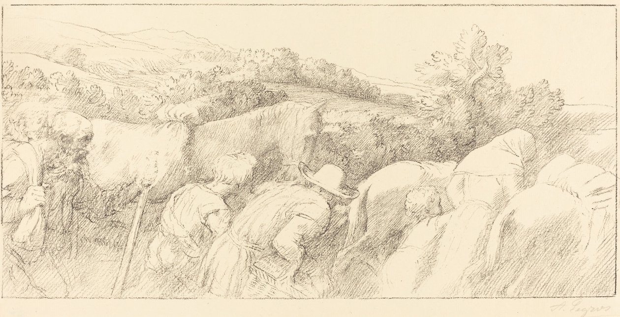 Le retour des paysans - Alphonse Legros