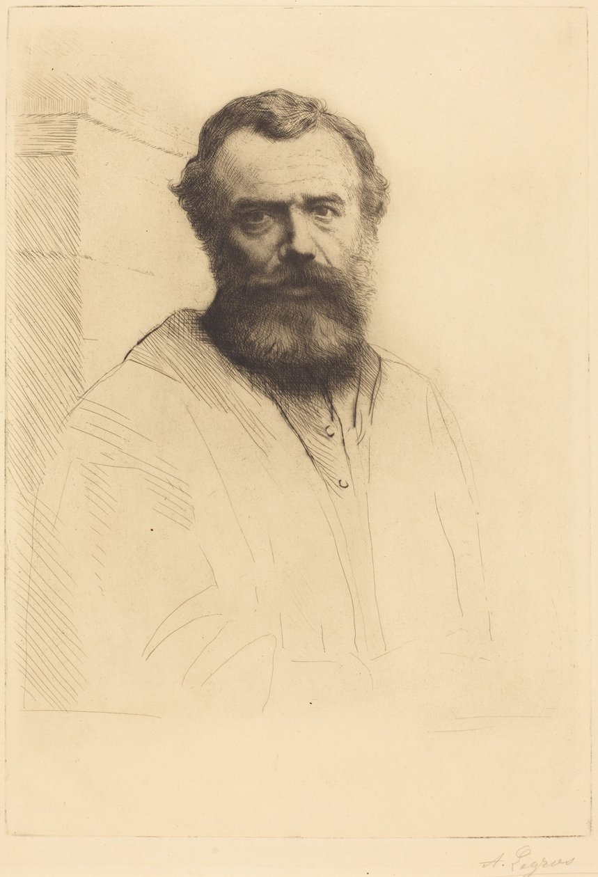 Autoportrait, 3e planche - Alphonse Legros