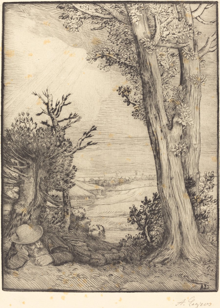 Sieste dans la campagne - Alphonse Legros