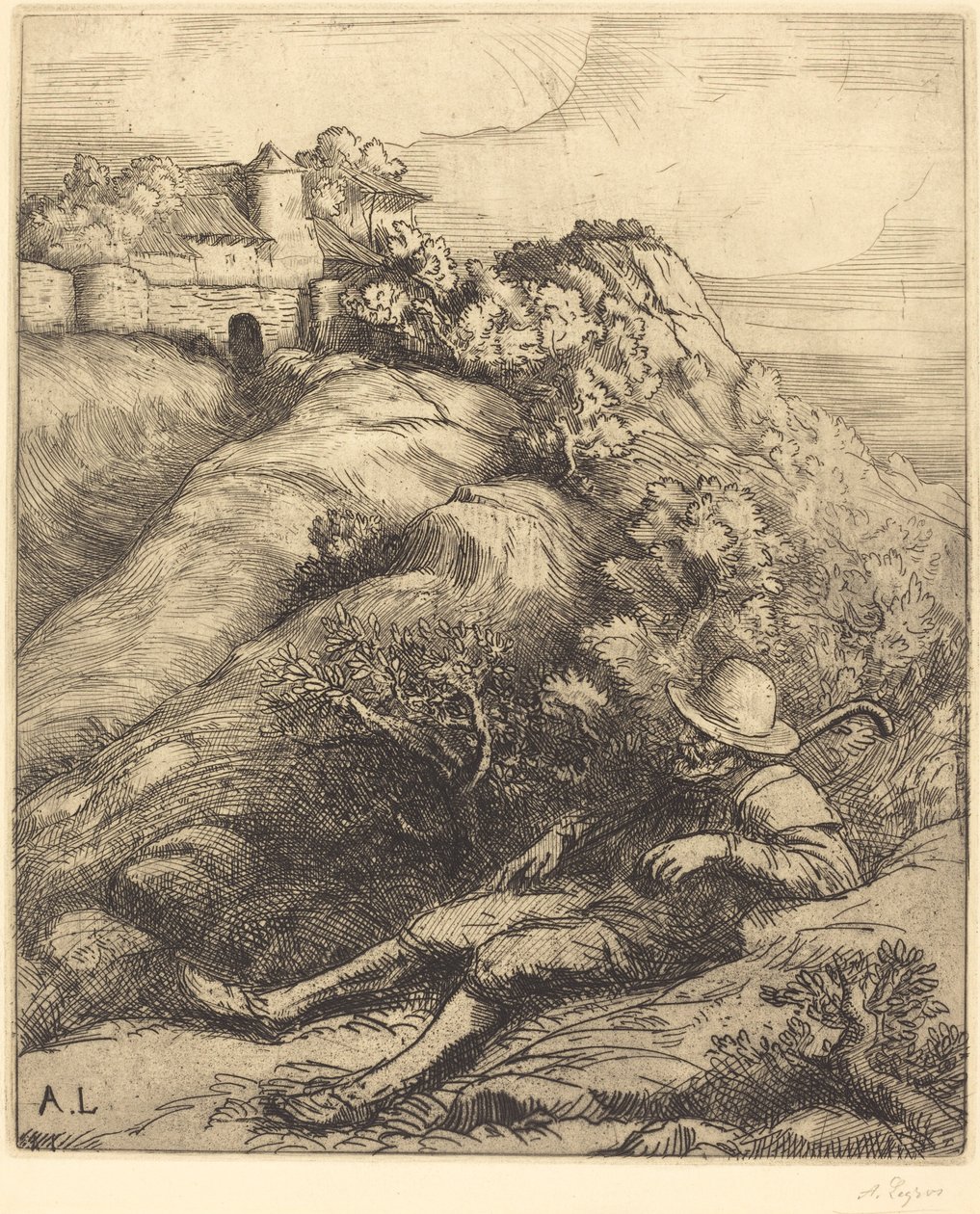 Le repos du berger - Alphonse Legros