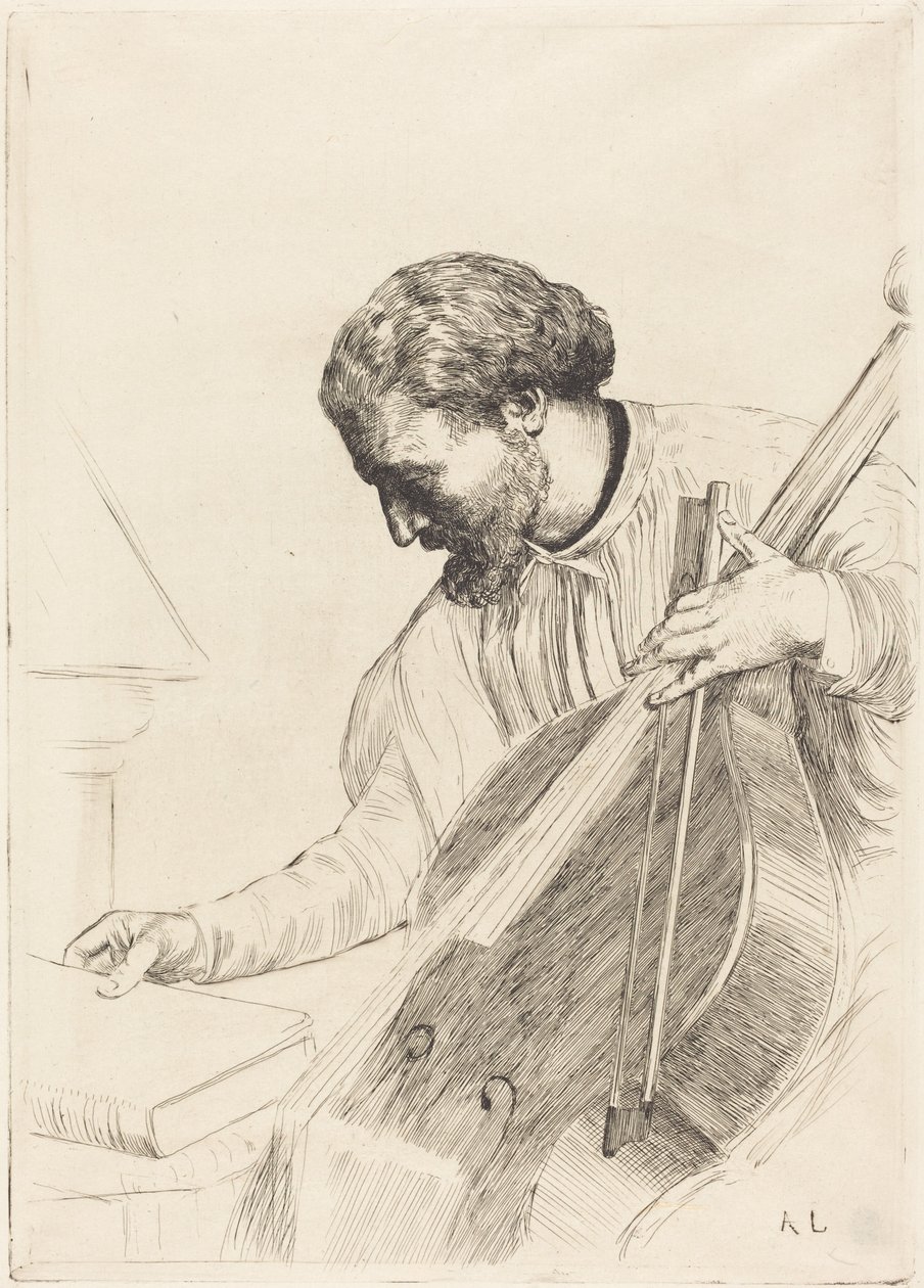 The Bass Player (Le joueur de contre-basse) - Alphonse Legros