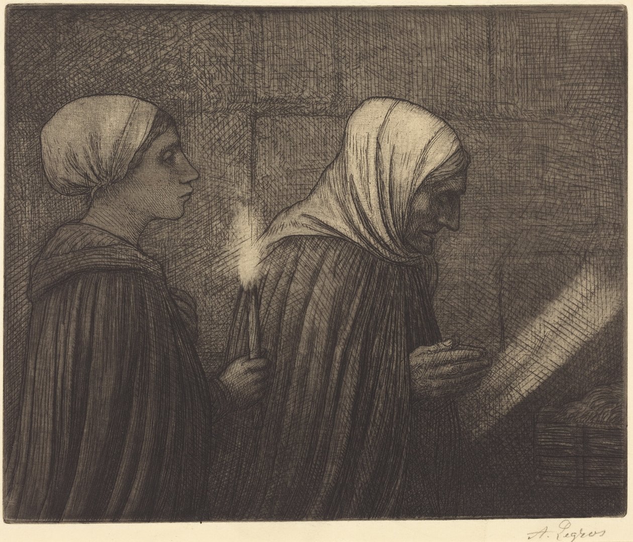 The Manger (La creche) - Alphonse Legros