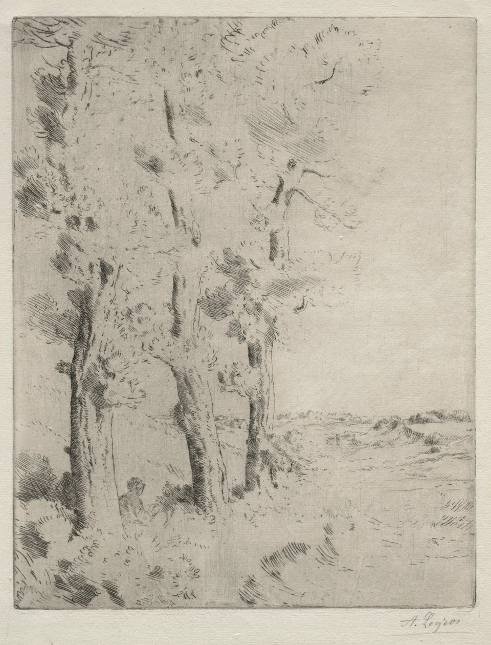 Le Lecteur : La Conférence sous les arbres, c. 1882 - Alphonse Legros
