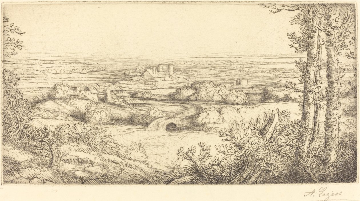 Une vallée en Bourgogne - Alphonse Legros