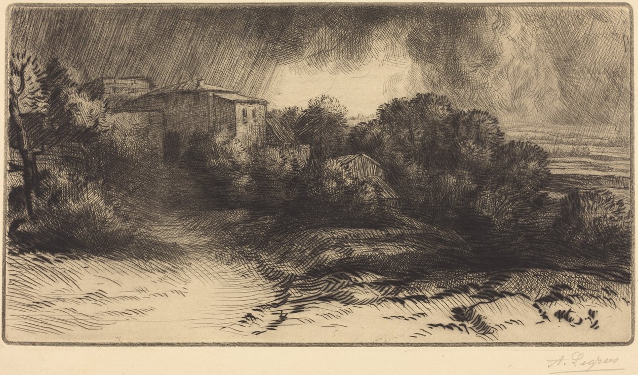 View of a Farm Seen in a Storm (La ferme de Brieux (Effet d