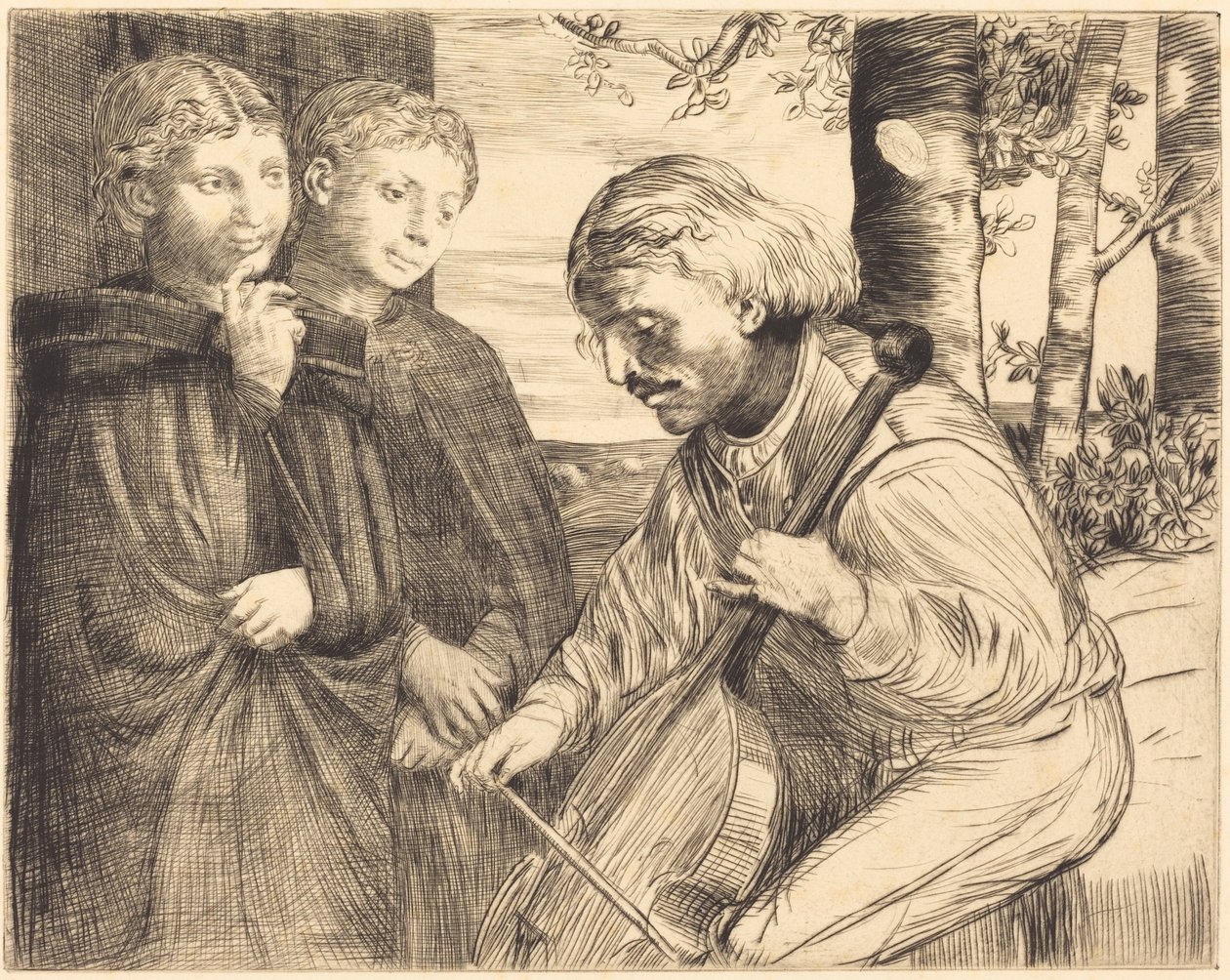 Viol Player (Le joueur de viole) - Alphonse Legros