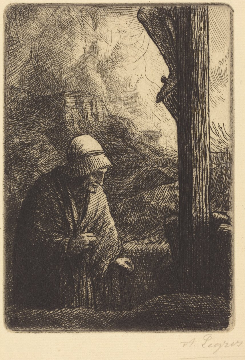 Femme au pied de la croix (Femme au calvaire) - Alphonse Legros