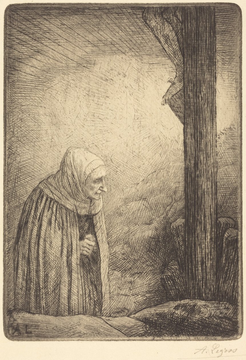 Femme au pied de la croix (Femme au calvaire) - Alphonse Legros