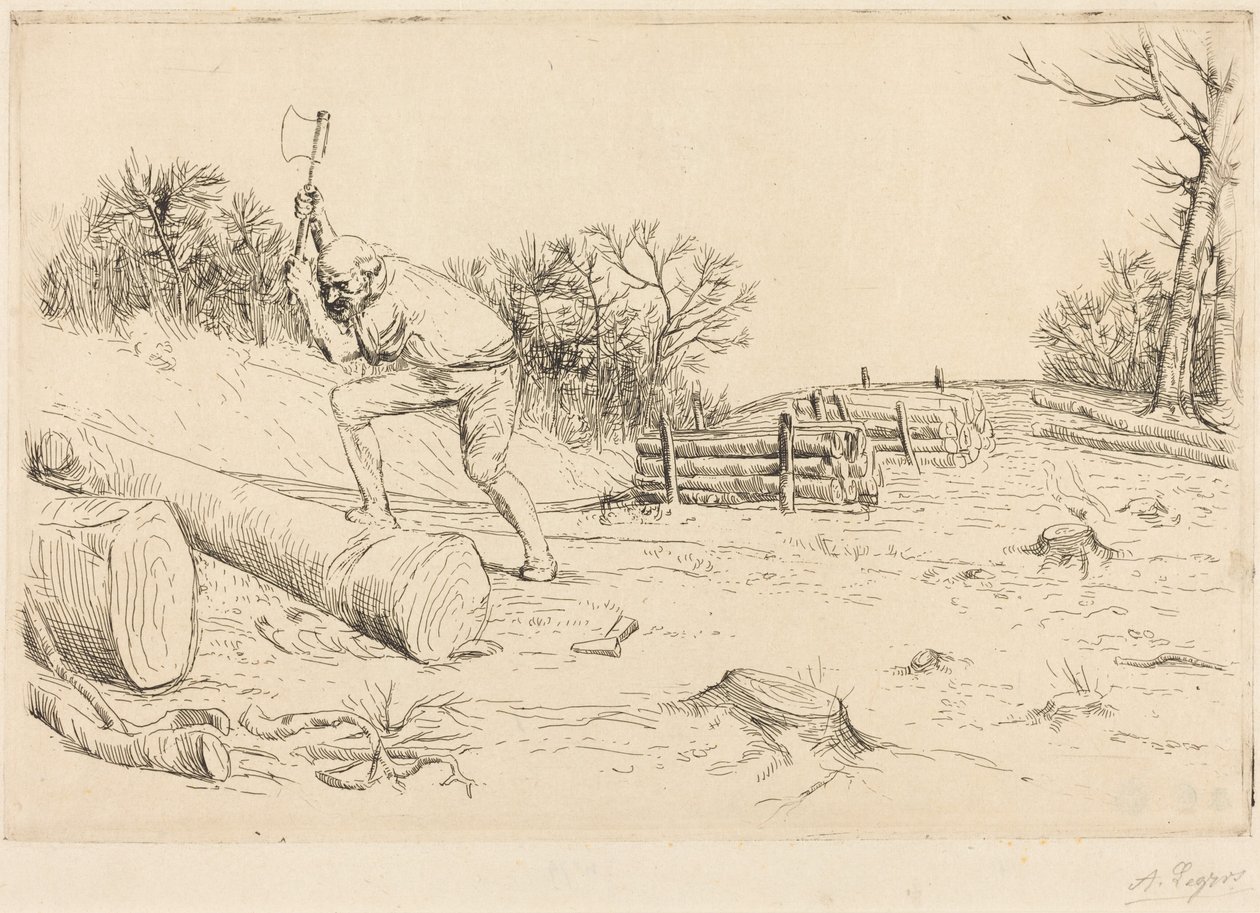 Le bûcheron - Alphonse Legros