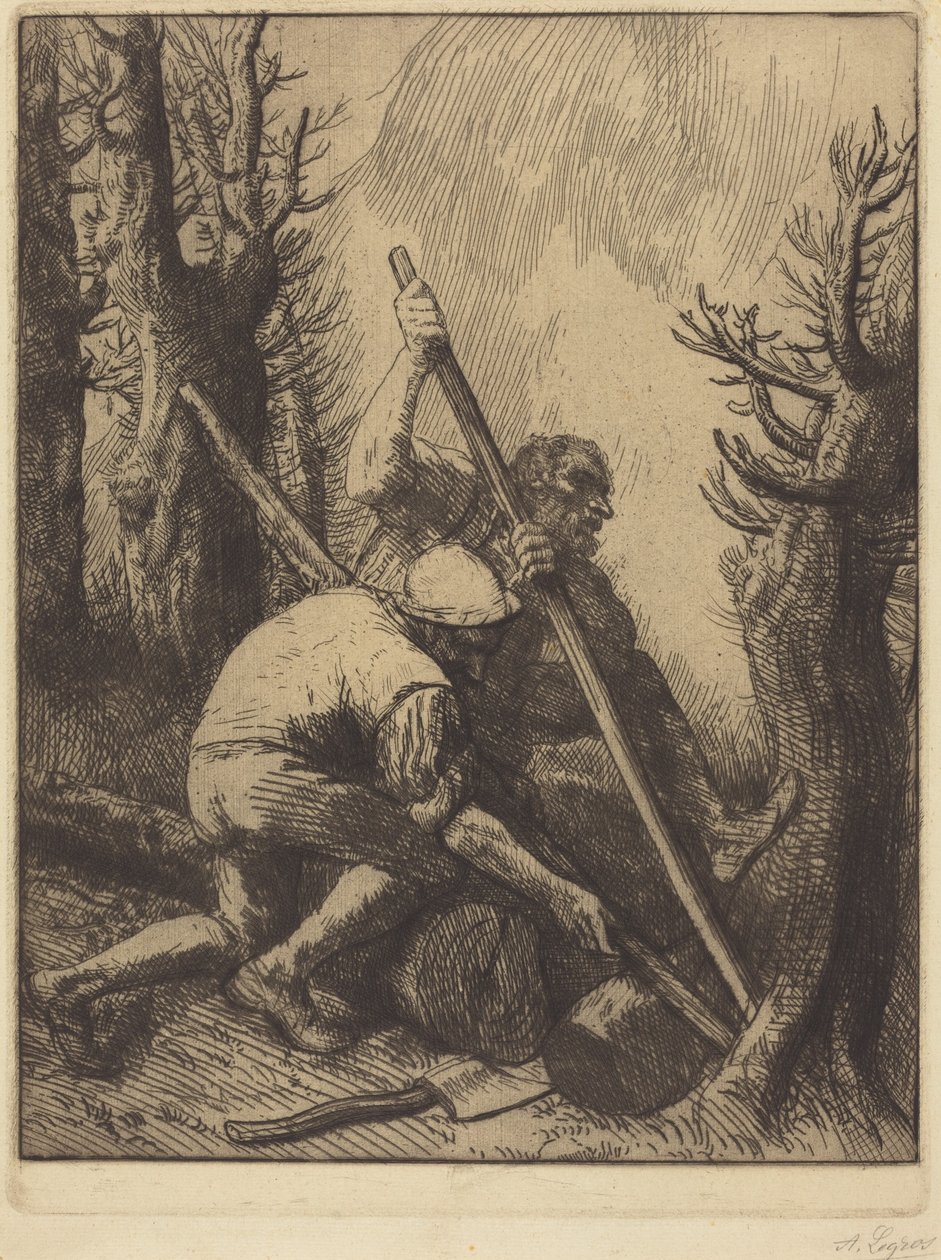 Woodcutters, 3rd plate (Les bucherons) - Alphonse Legros