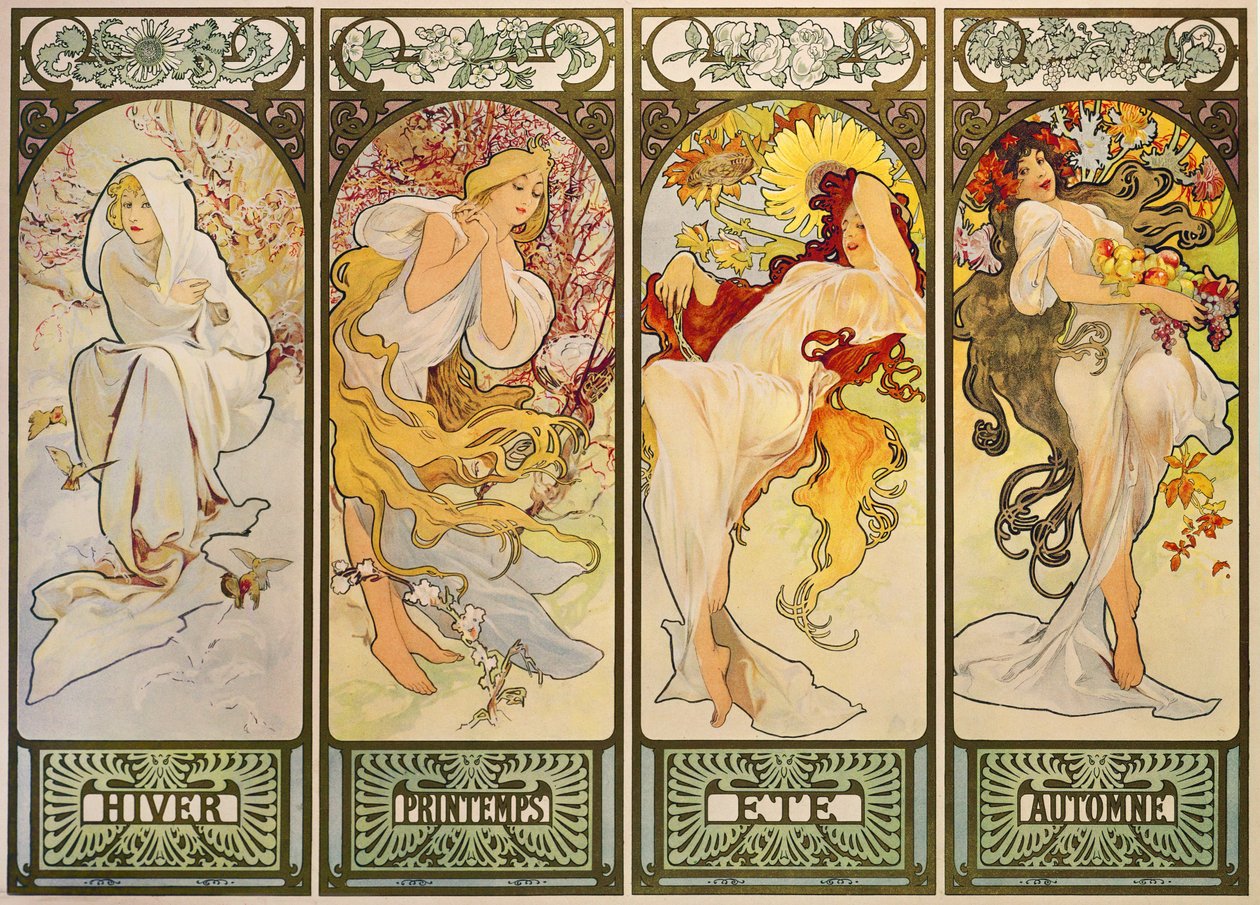 Les Saisons - Alphonse Marie Mucha
