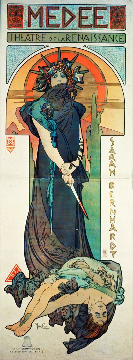 Médée, avec Sarah Bernardt - Alphonse Marie Mucha
