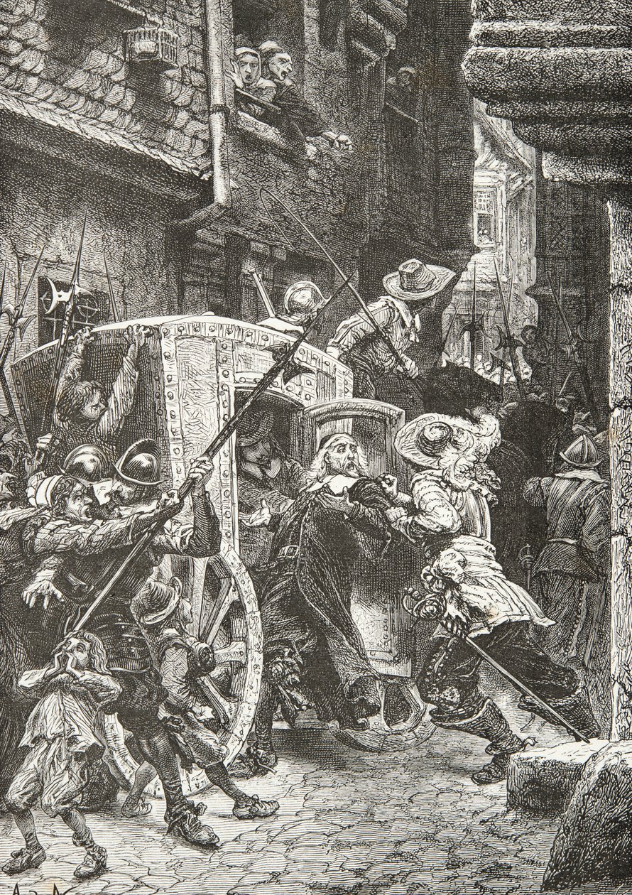 Arrestation de Pierre Broussel lors de la fronde - Alphonse Marie de Neuville