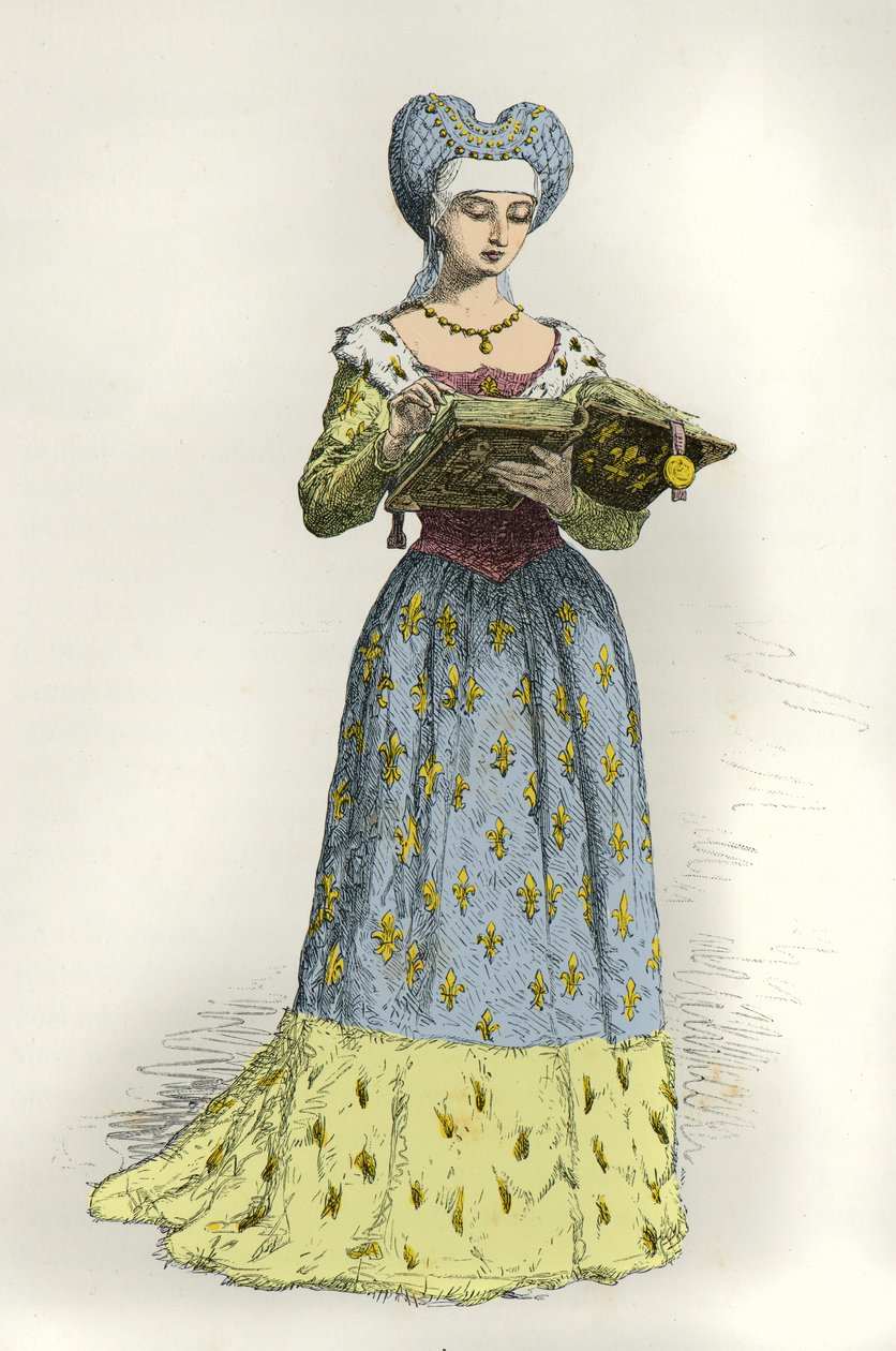 Portrait of Anne de Beaujeu (Engraving) - Alphonse Marie de Neuville
