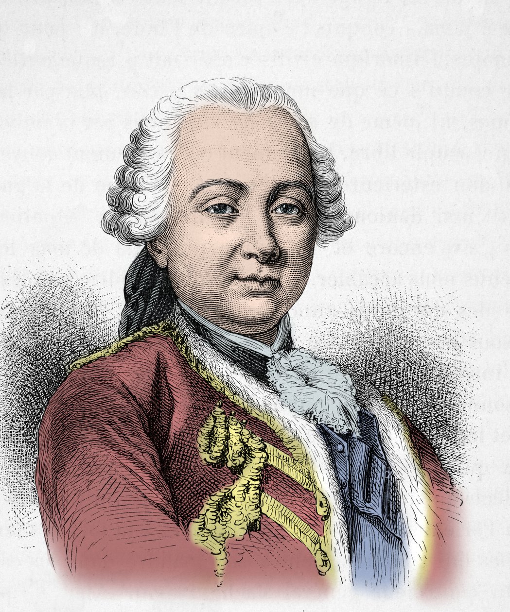 Portrait of Etienne Francois de Choiseul (Engraving) - Alphonse Marie de Neuville