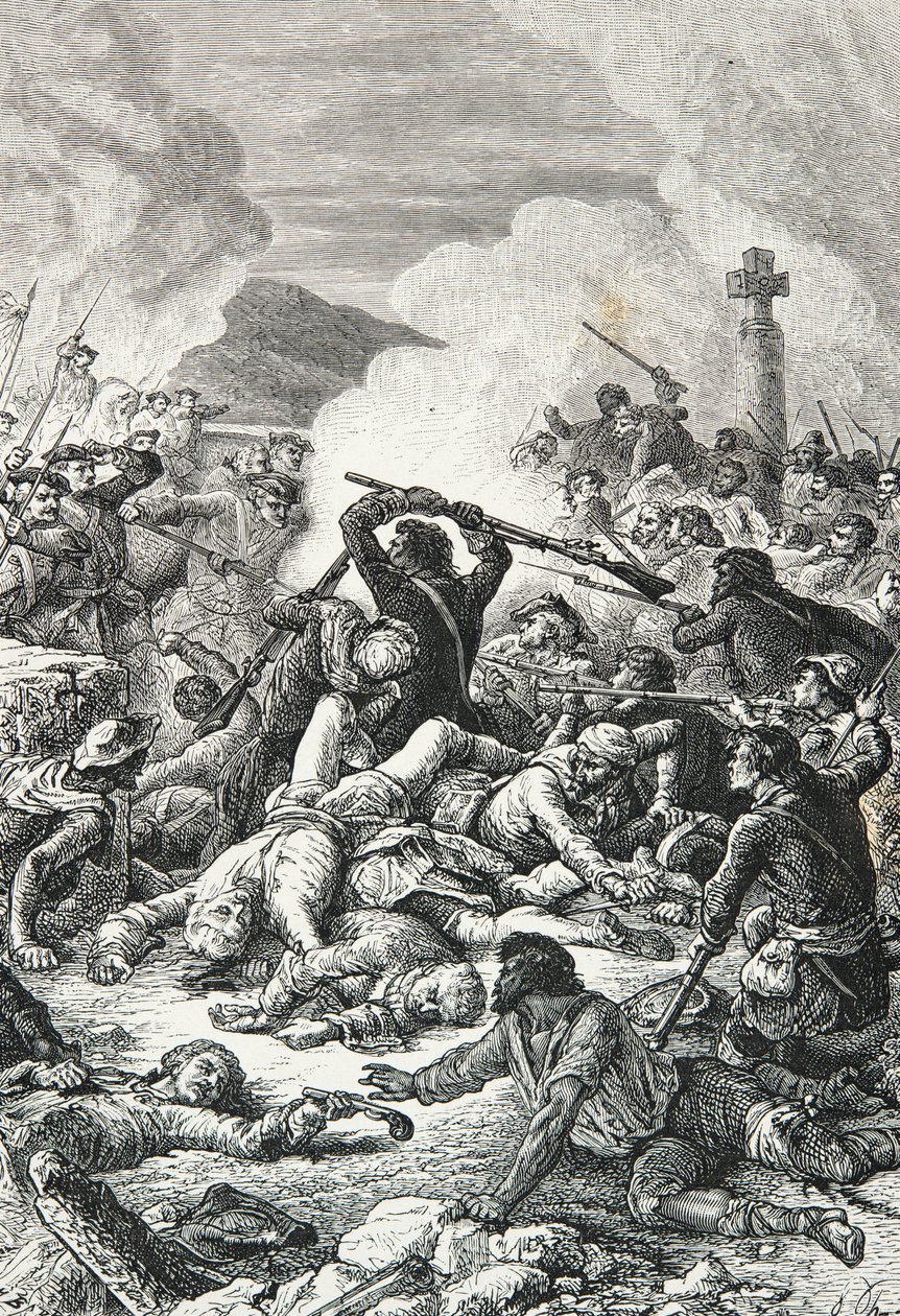 Victoire du Comte de Vaux sur les nationalistes de Pascal Paoli à la bataille de Ponte Novo - Alphonse Marie de Neuville