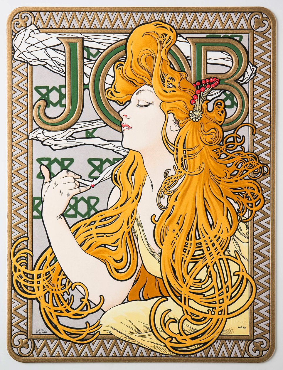 Affiche publicitaire pour le papier de soie Job, 1897 - Alphonse Mucha
