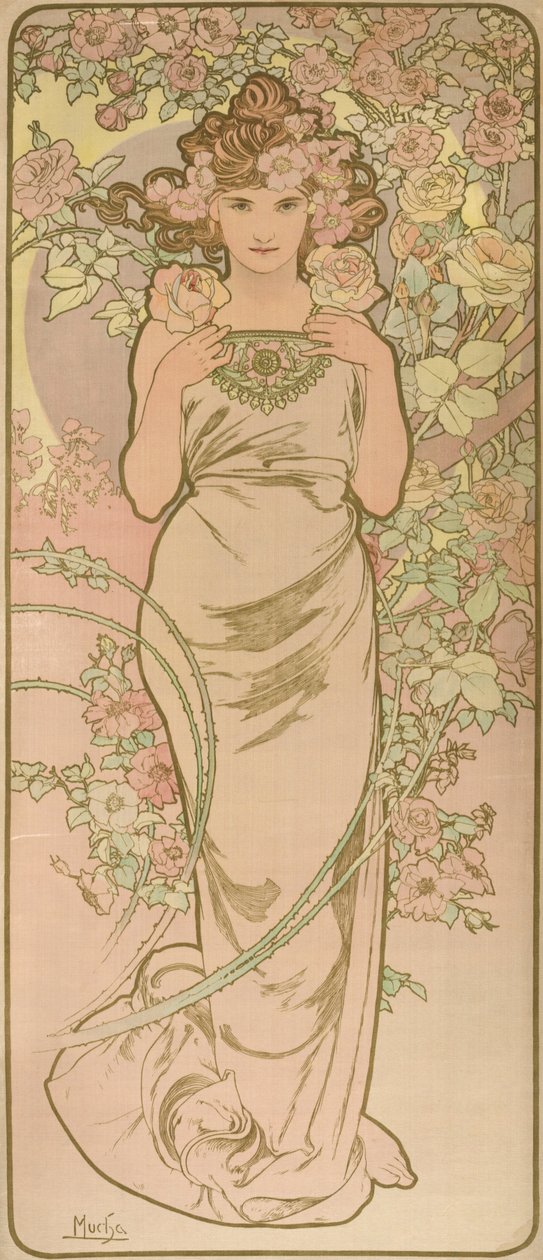 La Femme Animee en Fleur - Alphonse Mucha