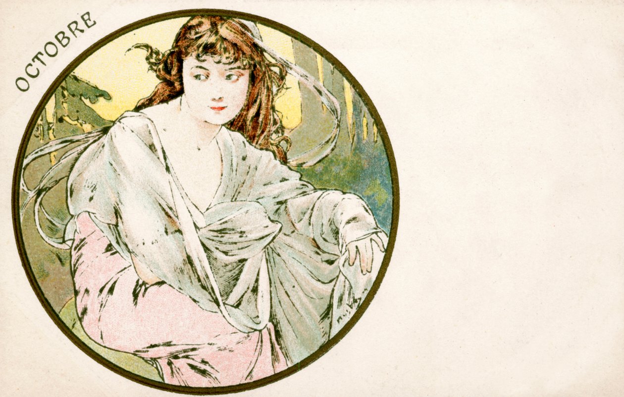 Octobre, 1900 - Alphonse Mucha