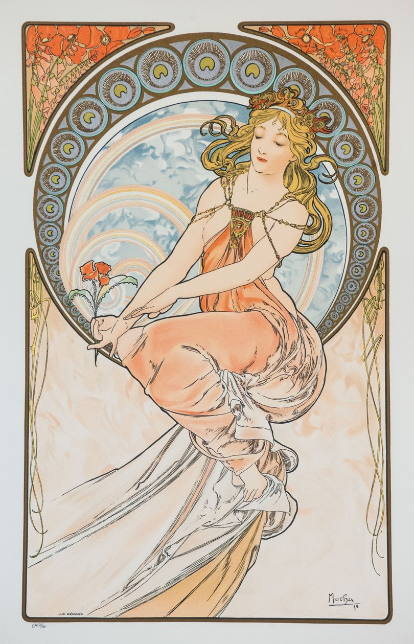 Peinture de la série Les Arts, 1898 - Alphonse Mucha