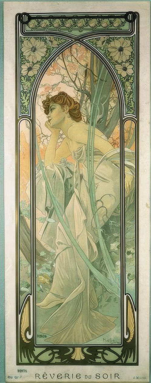 Rêverie du soir - Alphonse Mucha