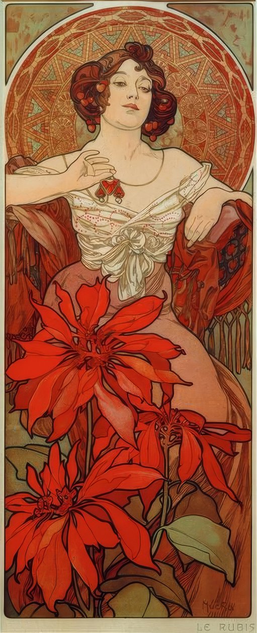 Rubis - Alphonse Mucha