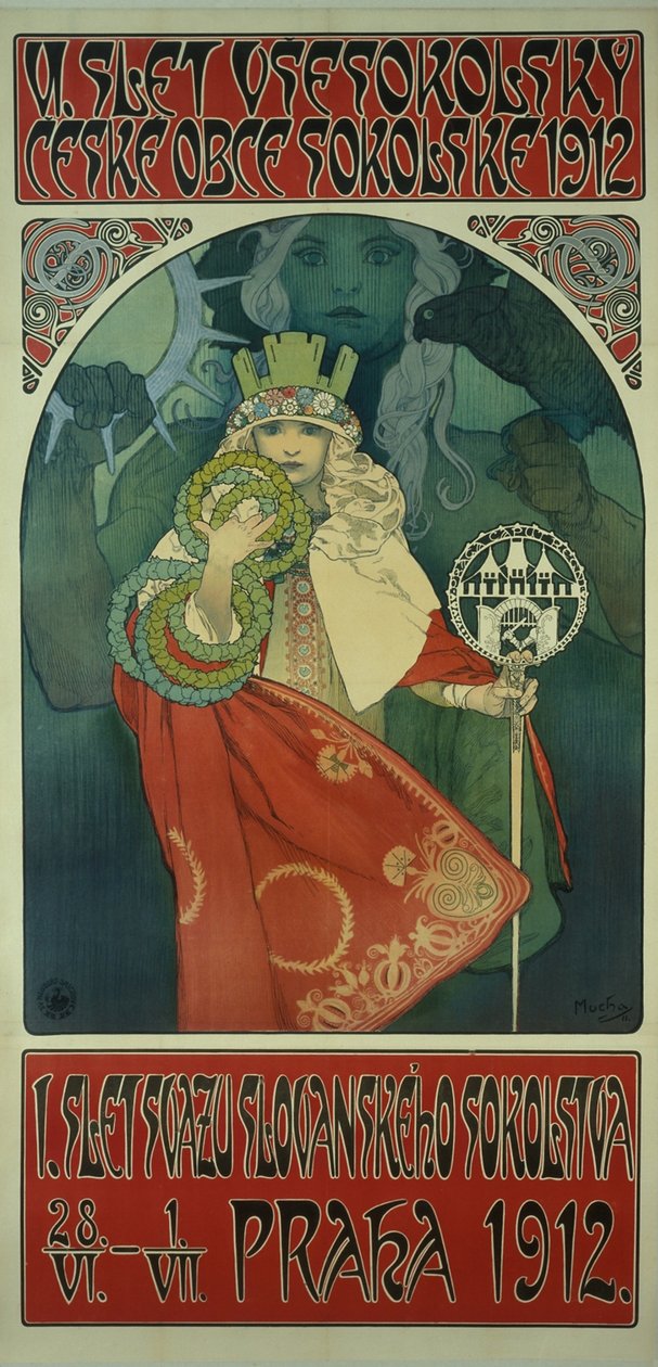 Affiche du festival Sokol - Alphonse Mucha