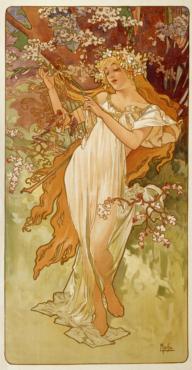 Printemps, 1896 - Alphonse Mucha