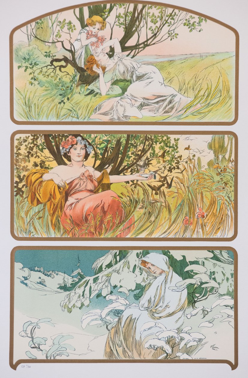 Trois saisons - Alphonse Mucha