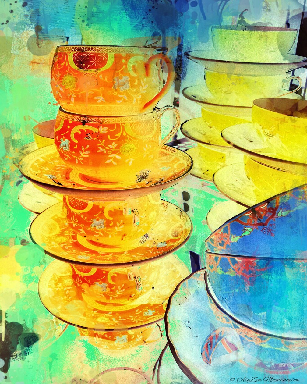 Orange et or empilé, 2014 - AlyZen Moonshadow