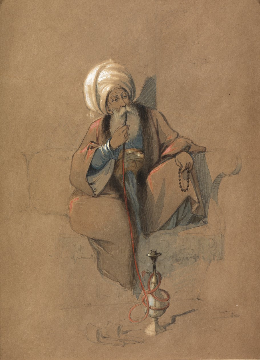 Un fumeur de huqqa - Amadeo Preziosi