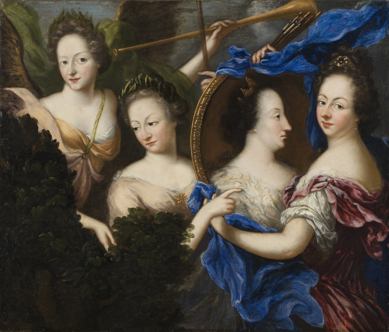 Allégorie avec autoportrait et portrait de profil d