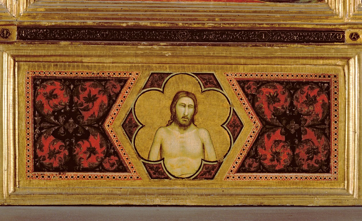 Christ blessé du Polyptyque du Couronnement de la Vierge (centre predella) - Ambrogio Bondone Giotto