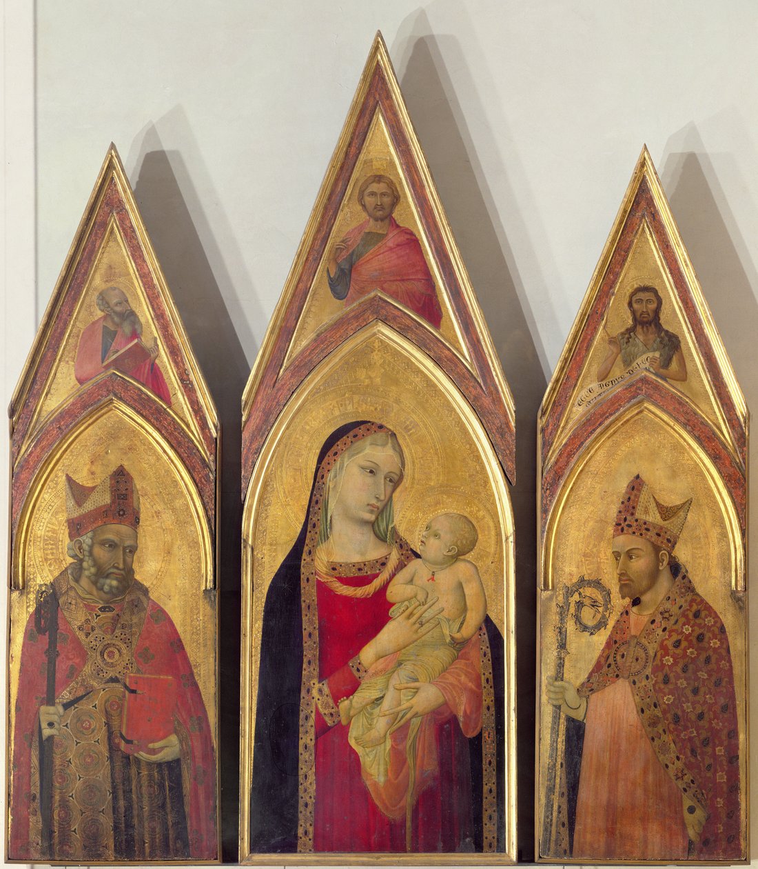 Madone et Enfant avec SS. Nicolas et Proculus, 1332 - Ambrogio Lorenzetti