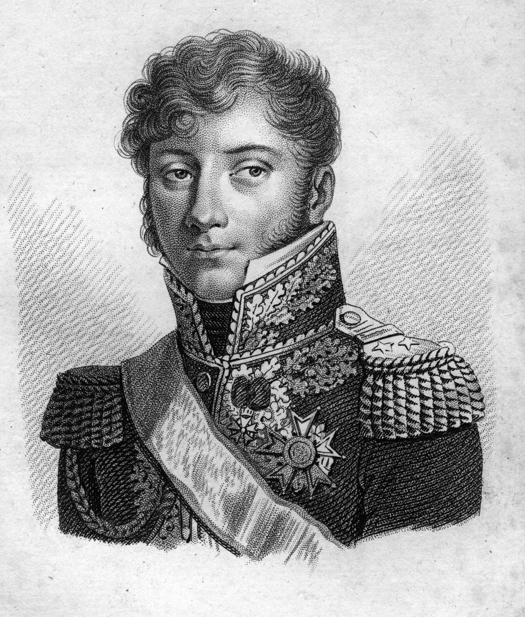 Général de Montholon. Charles Tristan, comte de Montholon, général français (1783-1853) - dans "Portraits des généraux français suite aux victoires et conquêtes des Français". Gravé par Ambroise Tardieu en 1818. Collection Stella. - Ambroise Tardieu